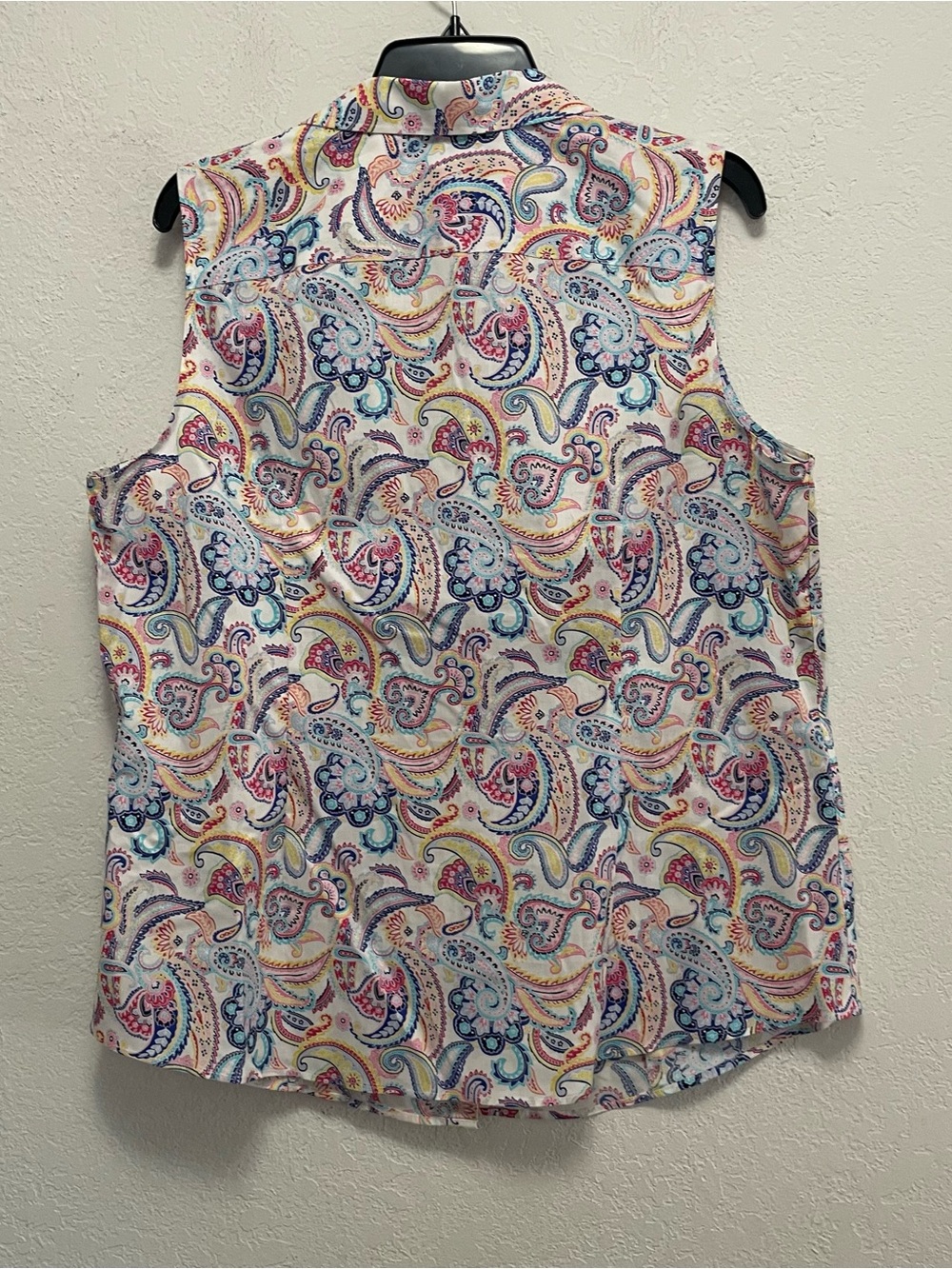 Talbots Paisley Print Wrinkle Free Perfect Shirt Size 16 - Picture 6 of 7